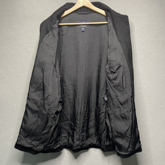 Men’s Faconnable Lightweight Wool Jacket Size Large Classic Black - Picture 6 of 7